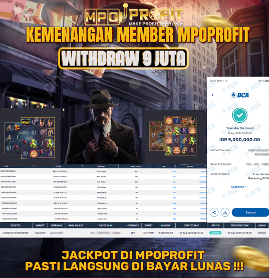MPOPROFIT JACKPOT PGSOFT! KEMENANGAN MURNI DI (MAFIA MAYHEM TOTAL 9.000.000,- LUNAS)